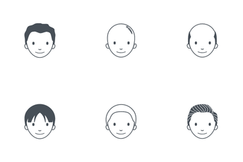Men Hairstyles Icon Pack