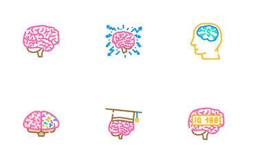 Brain Mind Human Head Icon Pack