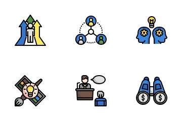 Brainstorming And Productivity Icon Pack
