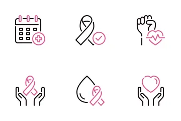 Breast Cancer Awareness Icon Pack