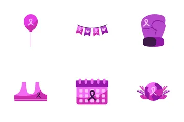 Breast Cancer Awareness Icon Pack