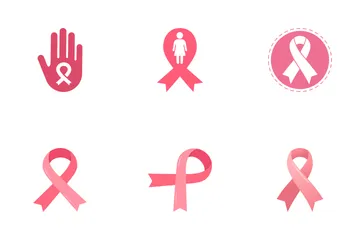 Breast Cancer Ribbons Icon Pack