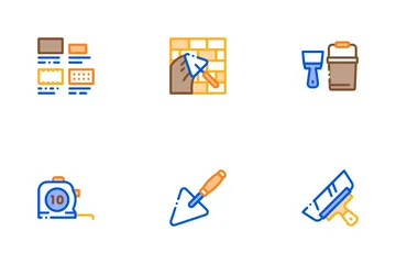 Bricklayer Industry Icon Pack