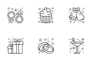 Bridal Shower And Bachelors Icon Pack