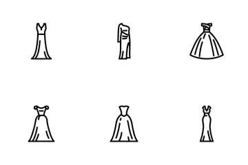 Bride Dress Icon Pack