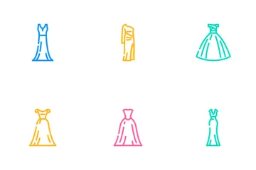 Bride Dress Icon Pack