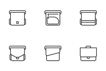 Line - Briefcase Icon Pack