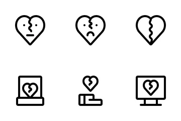 Broken Heart Icon Pack