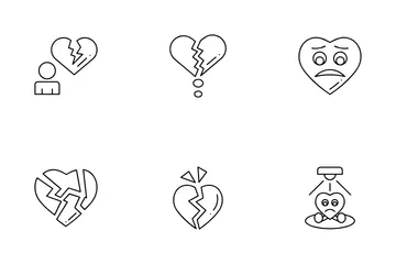 Broken Heart Icon Pack
