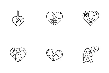Broken Heart Icon Pack
