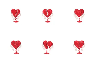 Broken Heart Icon Pack