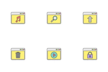 Browser Filled Outline Icon Pack