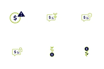 Buchhaltung und Investitionen Symbolpack