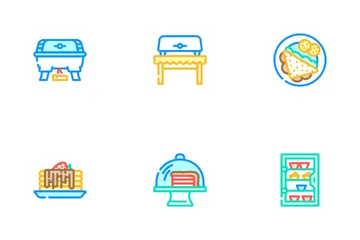 Buffet Food And Drinks Icon Pack