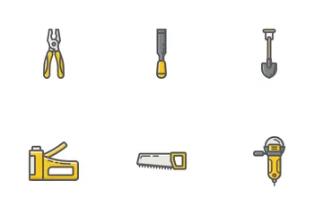 Build & Repair Filled Outline Icons Icon Pack