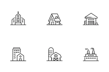 Building And Residence Icon Pack