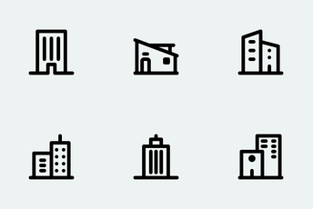 Building Line Icon Pack