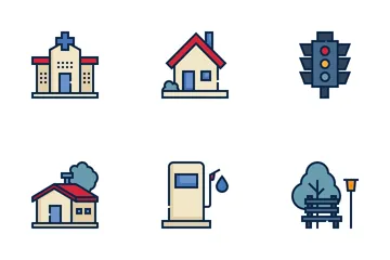 Building Location Icon Pack