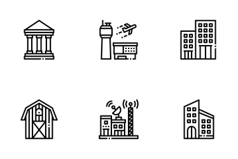 Building Outline Icon Pack