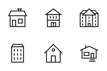Buildings And Furniture Icons Icon Pack
