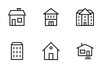 Buildings And Furniture Icons Icon Pack