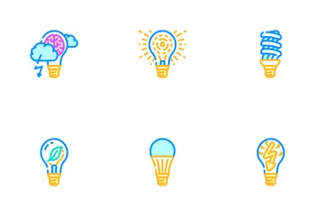 Bulb Lighting Electric Accessory Icon Pack