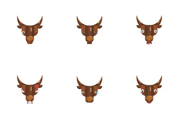 Bull Emoji Icon Pack