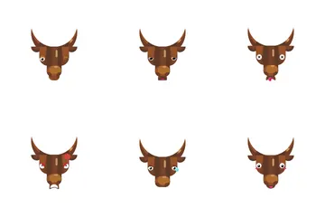 Bull Emoji Icon Pack