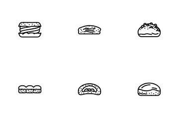 Bun Bread Burger Hamburger Icon Pack