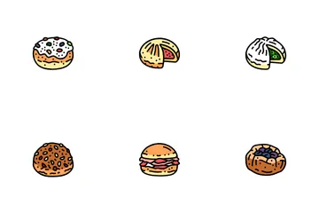 Bun Food Meal Bread Icon Pack