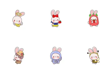 Bunny Costume Easter Icon Pack