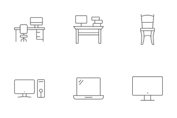 Bureau et espace de travail Icon Pack