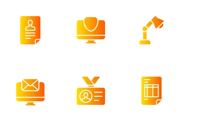 Bureau de travail Icon Pack