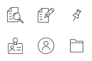 Büroarbeit Icon Pack