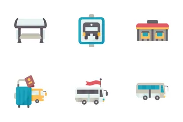 Bus Travel Icon Pack
