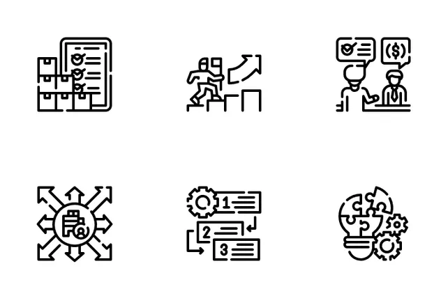 Business Administration Icon Pack 30 Line Business Icons Svg Png Ico Available 8394