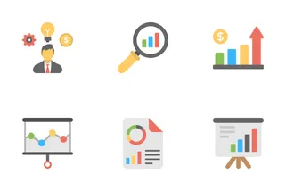 Business Analytics Flat Icons 