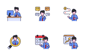Business And Finance Character Icon Pack