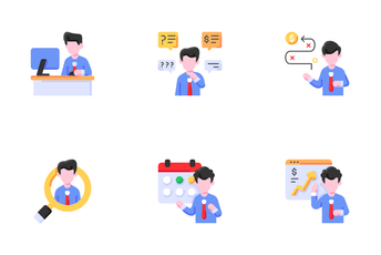 Business And Finance Character Icon Pack