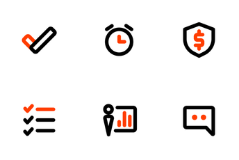 Business And Management Colored-outline Icon Pack