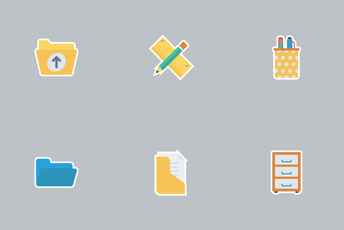 Business And Office Flat Icons Icon Pack