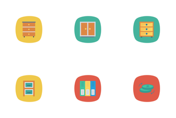 Business And Office Flat Rounded Icon Pack