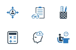Business And Office Icons - Blue Version 
