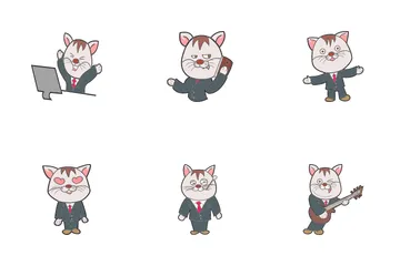 Business Cat Icon Pack