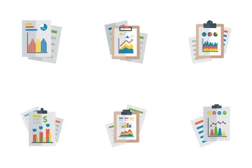 Business Charts And Diagrams Flat Icons Icon Pack