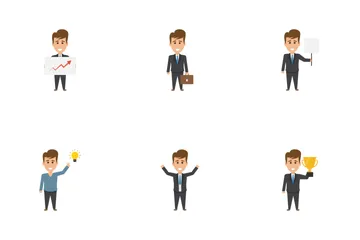 Business Concept Idea Characters Full Icon Pack