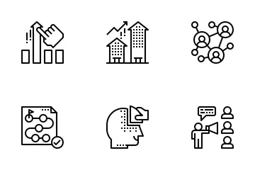 Business Consultant Outline Icon Pack