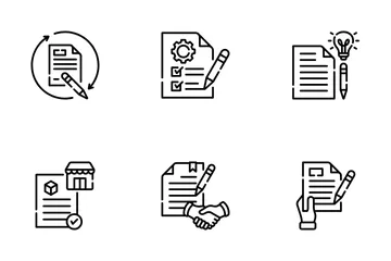 Business Contract Icon Pack