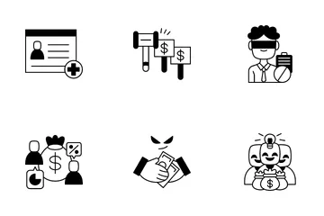 Business Corruption Icon Pack