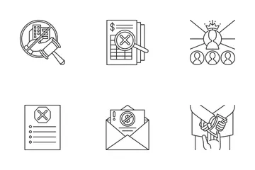 Business Corruption Icon Pack